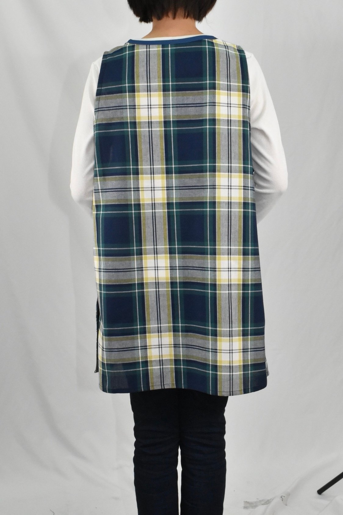 再入荷！】はやおきおばけ チェック切替エプロン QA3868【M-L】 | 保育