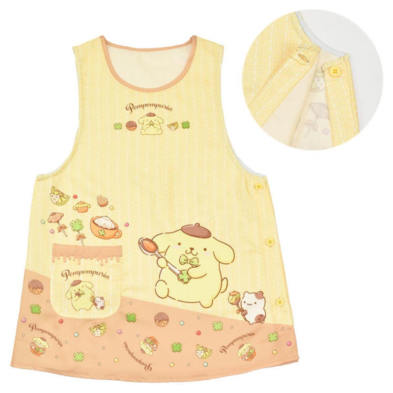 ポムポムプリン キャラクターエプロン Y-4157【M-L】 | 保育士エプロン