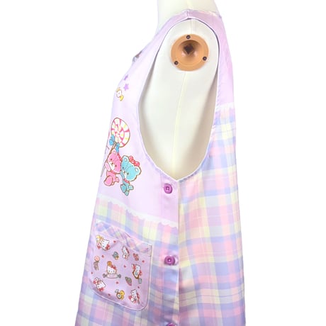 【再入荷しました！】ハローキティ キュート キャラクタープリントエプロン Y-4165【M-L】