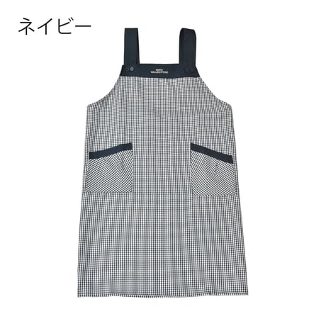 撥水加工 男女兼用シンプルチェック柄ショート丈エプロン CK-5 / 全３色【フリーサイズ】