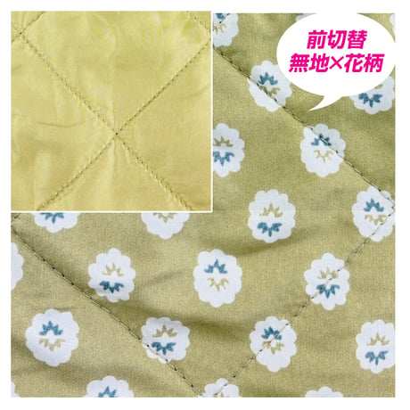 ビッグママ　Ｂigmamaアップリケ・リブ付きキッチンコートBM-33582 /OL【M-L】