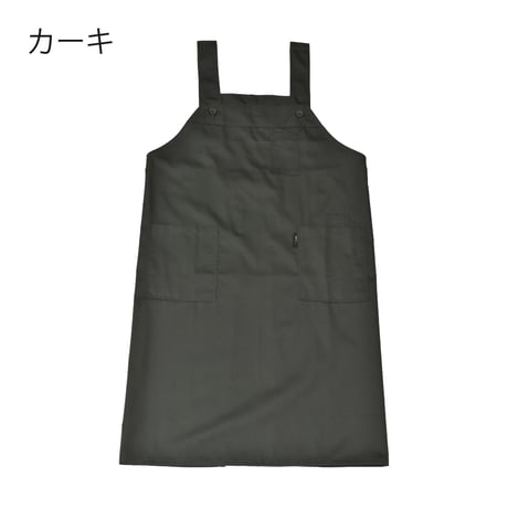 撥水加工 男女兼用シンプルツイル無地ロング丈エプロン TC-11 / 全５色【フリーサイズ】