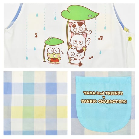 タマ&フレンズ×けろけろけろっぴ チェック切替エプロン TFA3950【M-L】