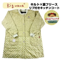 ビッグママ　Ｂigmamaアップリケ・リブ付きキッチンコートBM-33582 /OL【M-L】