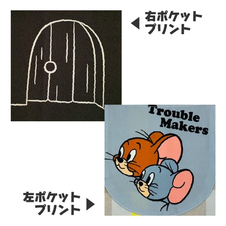 【ラスト1点！】トム＆ジェリー キャラクターエプロン U-0012-1 / イエロー【M-L|LL-3L】