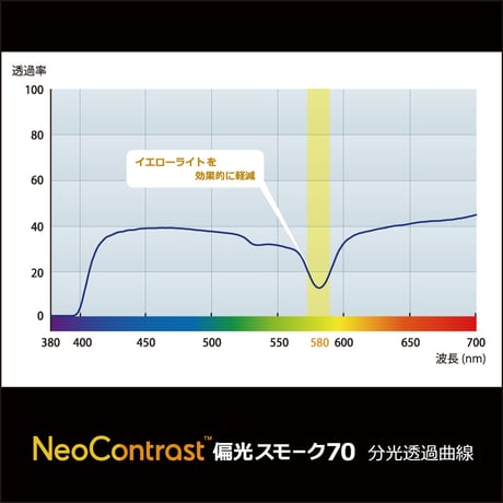 ABClip - エービークリップ　ネオコントラスト 偏光スモーク70（度なし）