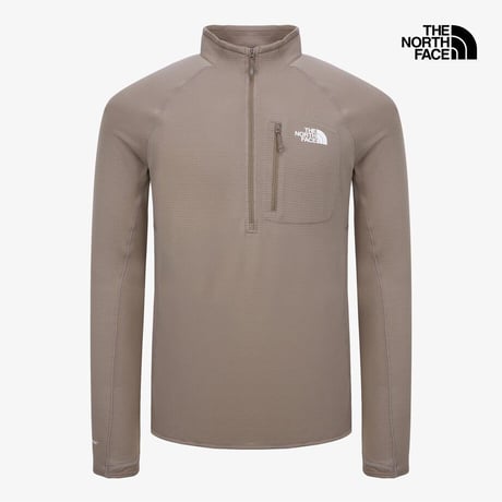 【SUMMIT SERIES】M'S SUMMIT HAYES L/S ZIP TEE DARK BEIGE NT7LS98B
