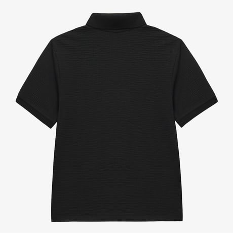 W'S WAFFLE S/S POLO BLACK NT7PS43A