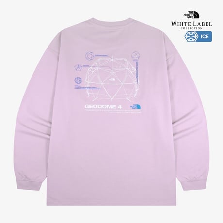 GEODOME L/S R/TEE PALE PINK NT7TS01M