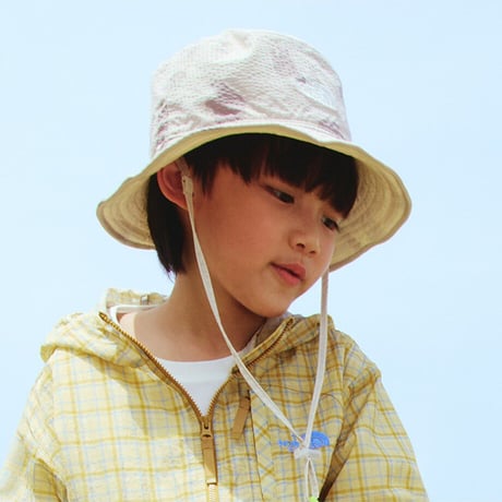 K'S REVERSIBLE BUCKET HAT LIGHT BEIGE NE3HS02T