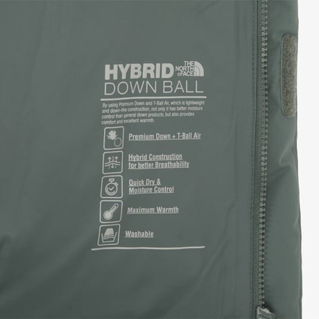 M'S ACT FREE EX HYBRID DOWN JACKET GRAYISH KHAKI NJ1DR03B