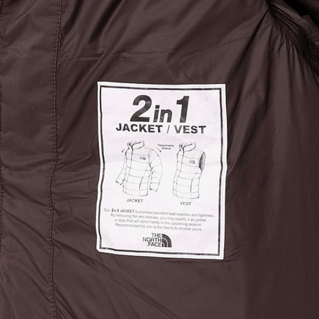 W'S NOVELTY NUPTSE DT DOWN JACKET (RDS) BROWN NJ1DQ86K
