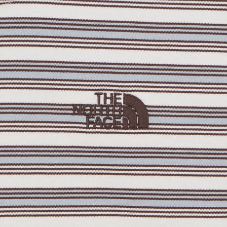 M'S OVERPECK STRIPE L/S R/TEE DARK BROWN NT7TS52B