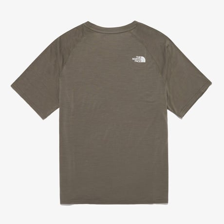 M'S MERINO BREEZE S/S R/TEE BEIGE BROWN NT7UR15B