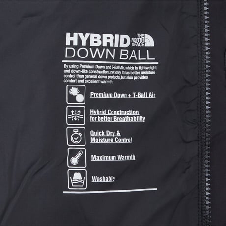 M'S MOVE LIGHT EX HYBRID DOWN JACKET BLACK NJ1DS64A