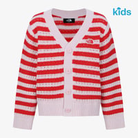 K'S STRIPE CARDIGAN INDIAN PINK NJ5SS01T