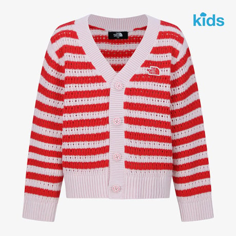 K'S STRIPE CARDIGAN INDIAN PINK NJ5SS01T