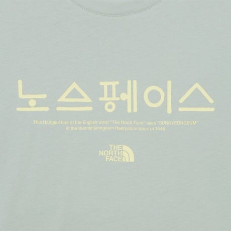 TNF HANGEUL S/S R/TEE JADE NT7UR59E