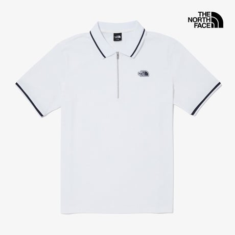 M'S ICE FIELD S/S ZIP UP POLO WHITE NT7PQ07B