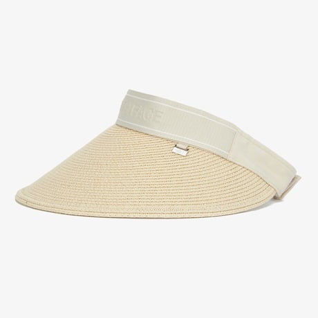 W BIG BRIM WEAVING SUN CAP LIGHT BEIGE NE3CQ11B