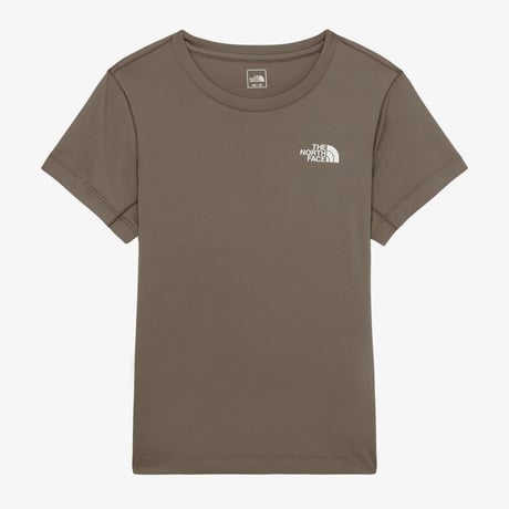 TNF RUN S/S R/TEE BEIGE BROWN NT7UR19D