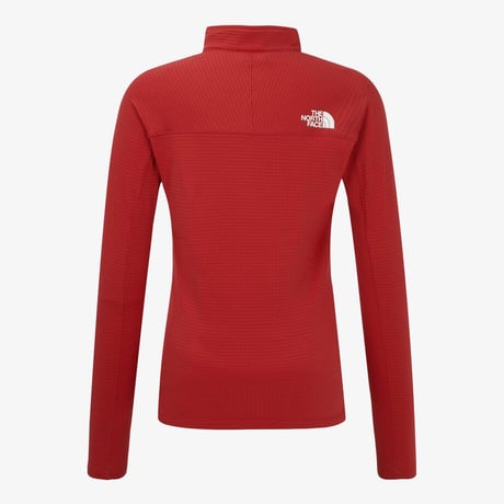 W'S ORTLER L/S ZIP TEE RED NT7LR88B