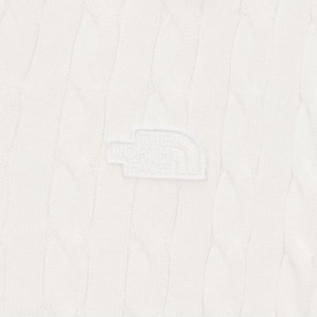 W'S CABLE S/S POLO SWEATER IVORY NT7AS30A