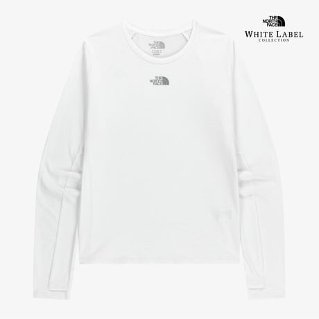 W'S STEPUP L/S R/TEE WHITE NT7TR81K