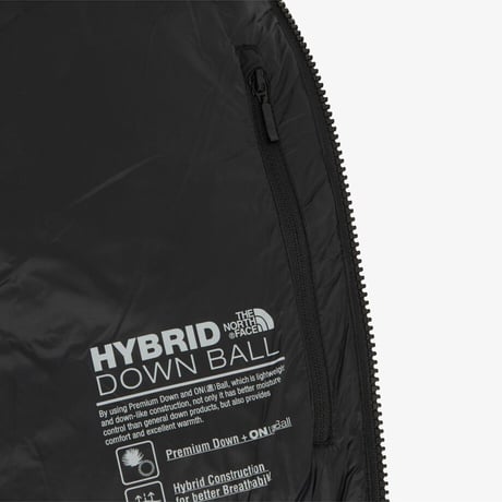 W'S SPORTS HYBRID DOWN JACKET BLACK NJ1DR82A