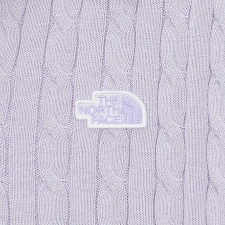W'S CABLE S/S POLO SWEATER LILAC NT7AS30B