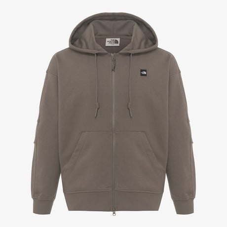 ESSENTIAL HOOD ZIP UP BEIGE BROWN NJ5JR02L