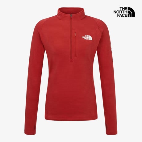W'S ORTLER L/S ZIP TEE RED NT7LR88B