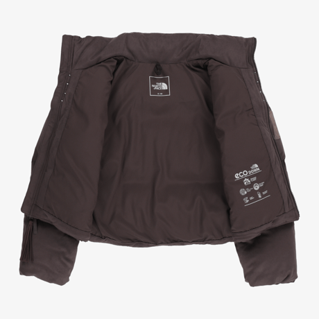 W’S SUEDE NUPTSE JACKET (RDS) BROWN NJ1DR84J