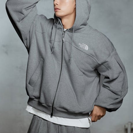 DAYOFF HOOD ZIP UP HEATHER GRAY NJ5JR50