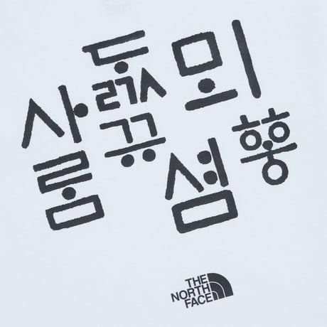 W'S TNF HANGEUL S/S R/TEE WHITE NT7UR42A