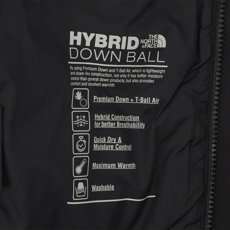 M'S ACT FREE EX HYBRID DOWN JACKET BLACK NJ1DR03A