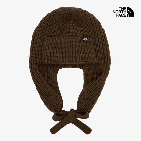 W KNIT EARMUFF BEANIE BROWN NE3BR56B