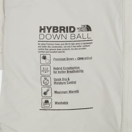 W'S CLOUD HYBRID DOWN JACKET WHITE SAND NJ1DR31C