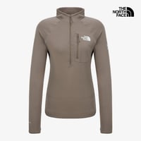 W'S SUMMIT HAYES L/S ZIP TEE DARK BEIGE NT7LS99A