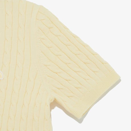 W'S HOLIDAY S/S SWEATER LIGHT YELLOW NT7AR30B
