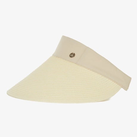 W BIG BRIM WEAVING SUN CAP CREAM NE3CR12B