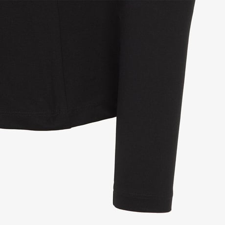 W'S ASCEND L/S ZIP TEE BLACK NT7LR31B