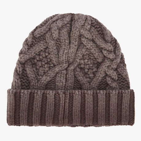 OBLIQUE CABLE BEANIE BROWN NE3BS86B