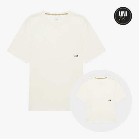 UNI CHEST POCKET R/TEE CREAM NT7UR53B