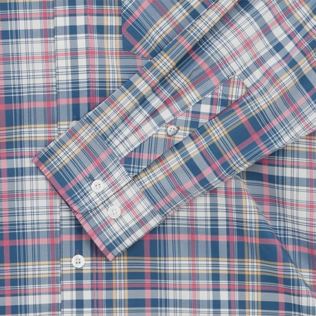 M’S PLID SHIRTS NAVY NH8LR02C