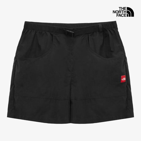 M TNF RED BOX NYLON BELTED SHORT BLACK NS6NS28A