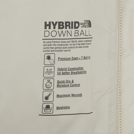 M'S ACT FREE EX HYBRID DOWN JACKET WHITE SAND NJ1DR03C