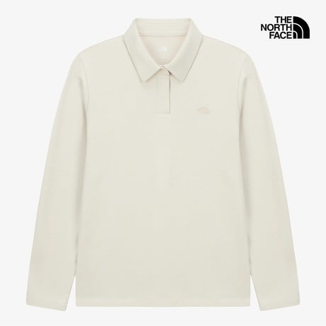 W'S COZY FLEX L/S POLO VANILLA NT7QS81B