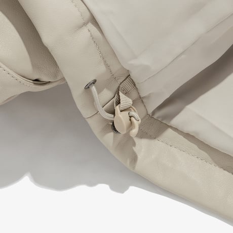 LEATHER NUPTSE DOWN JACKET BEIGE NJ1DP57L