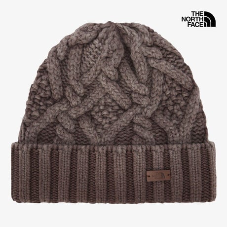 OBLIQUE CABLE BEANIE BROWN NE3BS86B